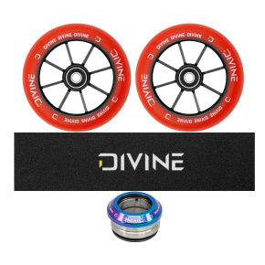 Set 2 Stück Divine Rollen 110 mm Spoked Neochrome + Divine Griptape + Divine Headset