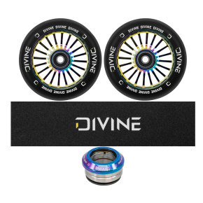 Set 2 Stück Divine Rollen 110 mm Turbo Neochrome + Divine Griptape + Divine Headset