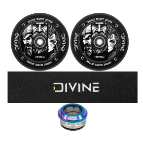 Set 2 Stück Divine 120 mm Hollowcore Rollen + Divine Griptape + Divine Headset